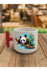 Panda Görselli Kahve Bardağı Seramik Kupa - Seramik Çay, Kahve Hediyelik Bardağı